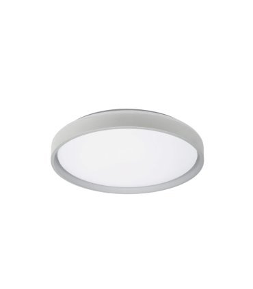 Plafón Morgan 60w blanco/plata 50 cm