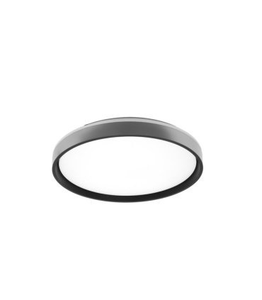 Plafon Morgan 60w plata/negro 50 cm