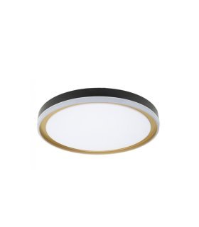 Plafón Claribel 60w negro/oro 50 cm