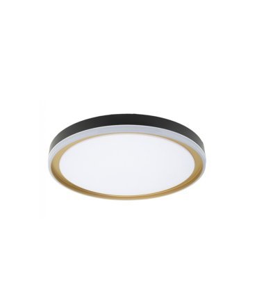 Plafón Claribel 60w negro/oro 50 cm