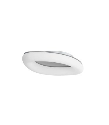 Plafón Paris 60w blanco/plata