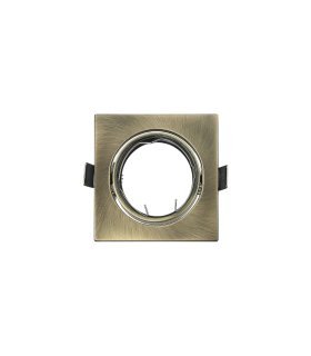 Empotrable Orientable Magura 1xGU10 Cuadrado Cuero