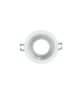 Empotrable Orientable Cenote 1xGU10  Redondo blanco/cromo