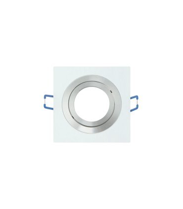 Empotrable Orientable Cenote 1xGU10 Cuadrado blanco/cromo