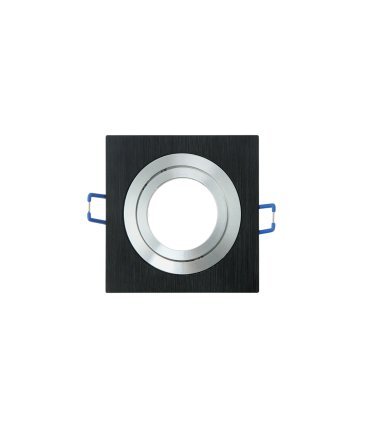 Empotrable Orientable Cenote 1xGU10 Cuadrado wengue/cromo