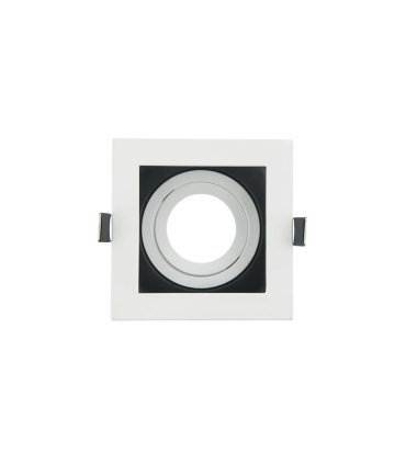 Empotrable Orientable Cenote 1xGU10 Cuadrado blanco/negro