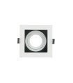 Empotrable Orientable Cenote 1xGU10 Cuadrado blanco/negro