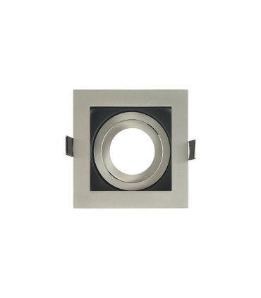 Empotrable Orientable Cenote 1xGU10 Cuadrado níquel/negro