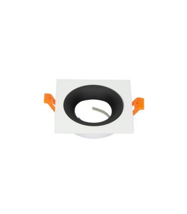 Empotrable Orientable Anou 1xGU10 cuadrado blanco/negro