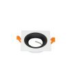 Empotrable Orientable Anou 1xGU10 cuadrado blanco/negro