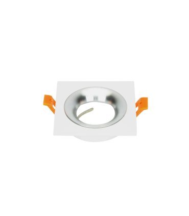 Empotrable Orientable Anou 1xGU10 cuadrado blanco/cromo