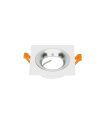 Empotrable Orientable Anou 1xGU10 cuadrado blanco/cromo
