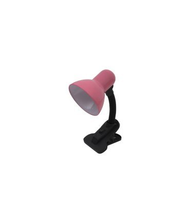 Flexo de Escritorio Rosa con Pinza y Casquillo E27 Orientable