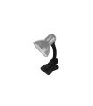 Flexo de Escritorio Plata con Pinza y Casquillo E27 Flexible y Orientable