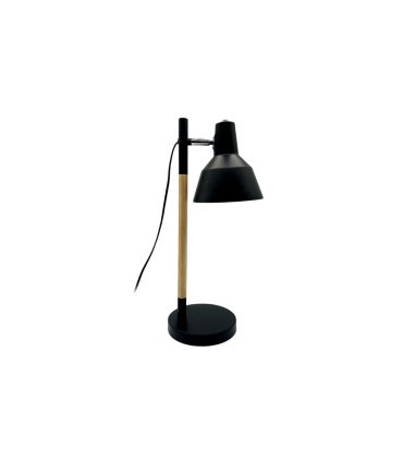 Flexo Basil 1xe14 negro/haya articulable y orientable 350º