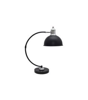 Flexo Luján 1xE27 negro brillo/cromo 46x15x36 cm