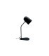 Flexo Didac 1xe14 negro orientable y articulable
