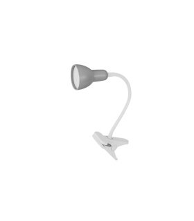 Flexo Gates 6w gris/blanco 5000k con pinza flexible y orientable