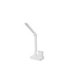 Flexo LED Bosco 6W blanco regulable y plegable con portalápices y soporte para móvil